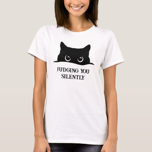 T-shirt Vous Juger Silencieux Chat (Devant)
