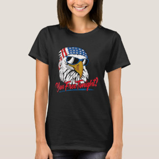 T-shirt Vous Libérez Ce Soir Bald Eagle Drapeau Américain