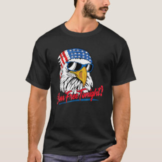T-shirt Vous Libérez Ce Soir Bald Eagle Drapeau Américain 