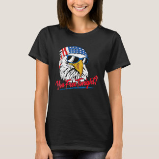 T-shirt Vous Libérez Ce Soir Bald Eagle Drapeau Américain 