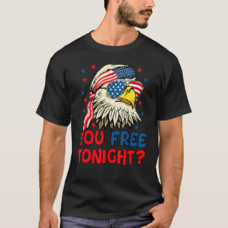 T-shirt Vous Libérez Ce Soir Bald Eagle Mullet American Fl
