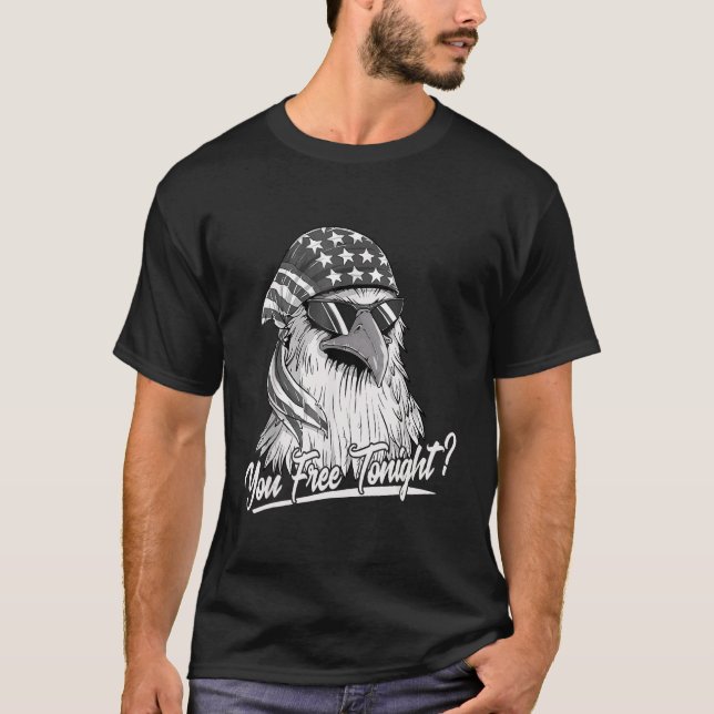 T-shirt Vous Libérez Ce Soir Drapeau Américain Aigle Patri (Devant)