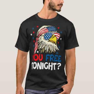 T-shirt Vous Libérez Ce Soir Drapeau Américain Aigle Patri