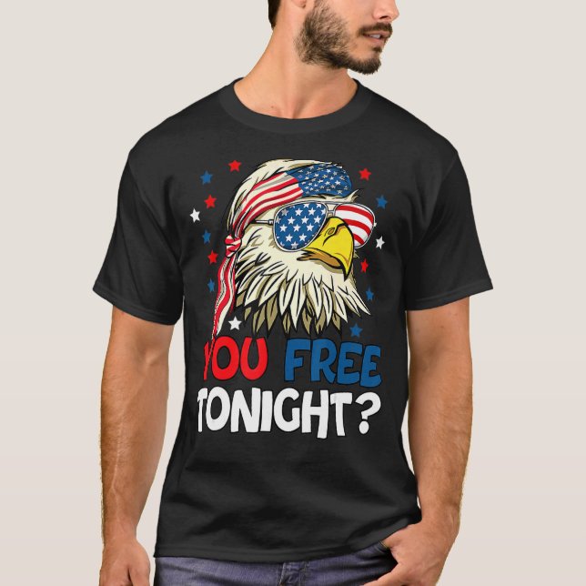 T-shirt Vous Libérez Ce Soir Drapeau Américain Aigle Patri (Devant)