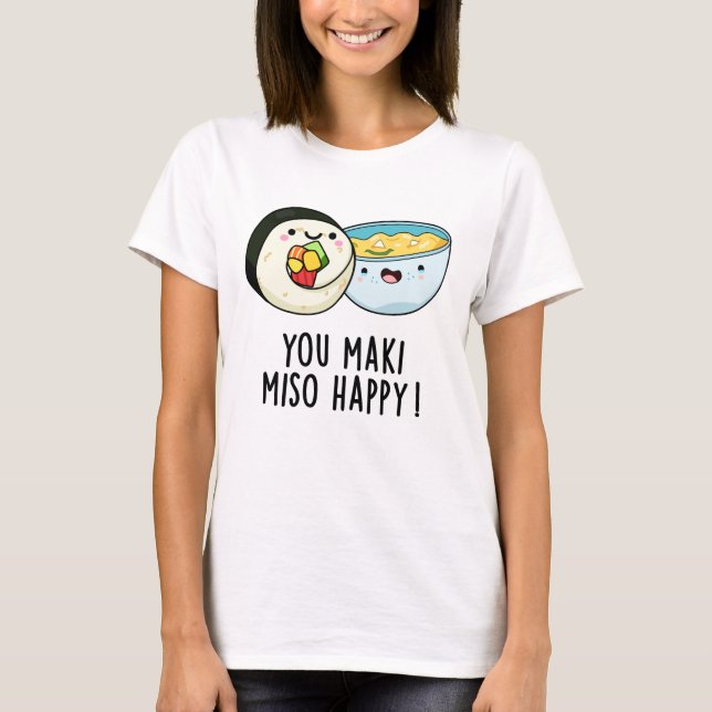 T-shirt Vous Maki Miso Joyeux Joyeux Pun Japonais (Devant)