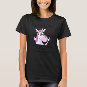 T-shirt Vous Malaisez Trop D'Humour À La licorne Rose