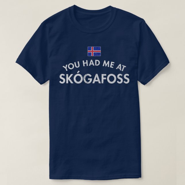 T-shirt Vous M'Avez Eu À Skogafoss (Design devant)