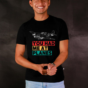 T-shirt Vous m'aviez à PLANES, P-40 Vintage Airplane Fun
