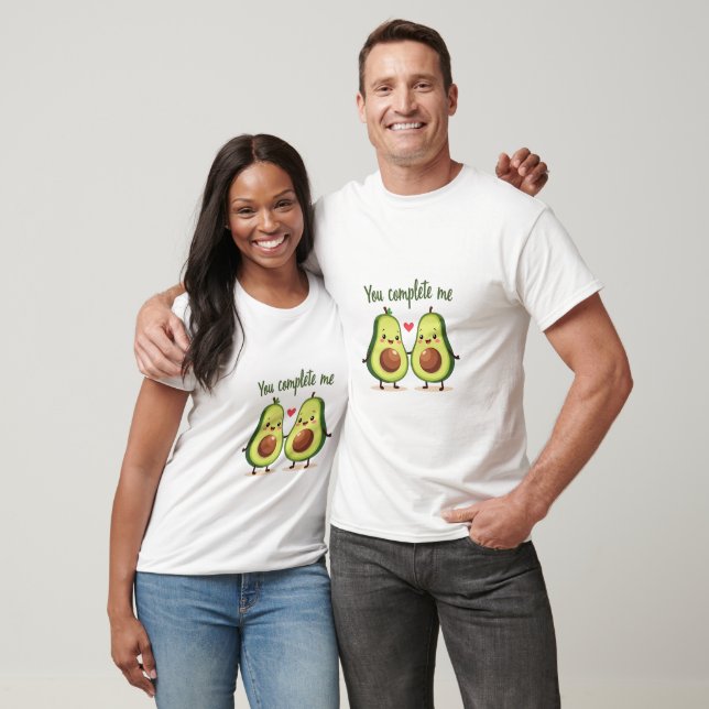 T-shirt Vous Me Complétez - Cute Avocado Love Design (Unisexe)
