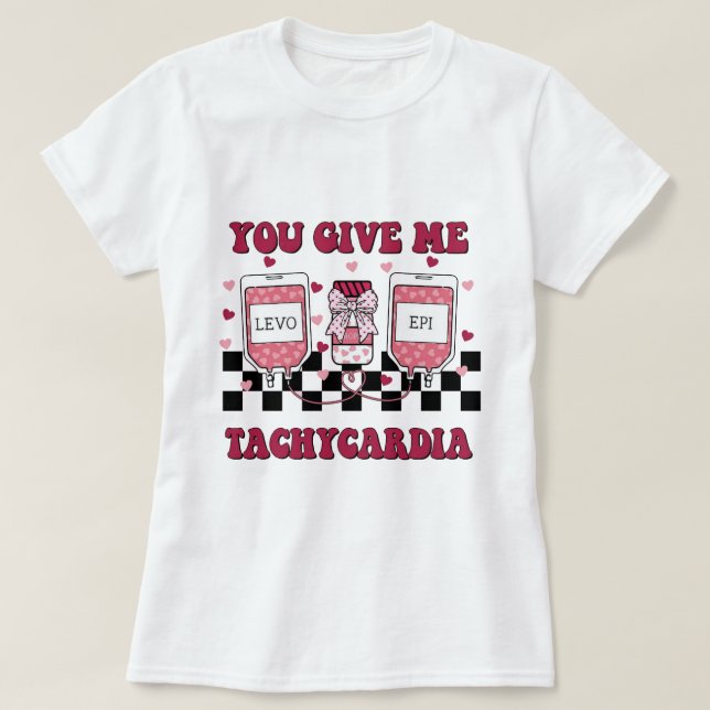 T-shirt vous me donnez tachycardie (Design devant)
