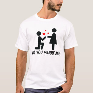 T-shirt Vous m'épouserez avez plié l'homme et la femme de