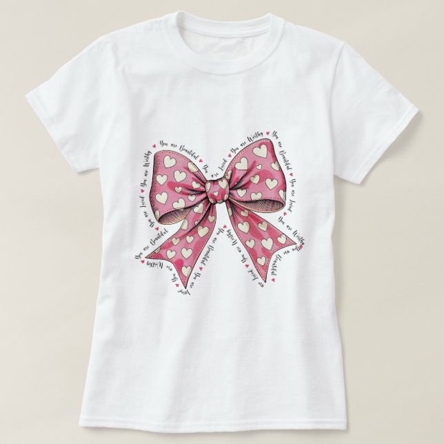 T-shirt vous méritez votre beauté (Design devant)