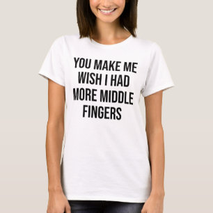 T-SHIRT VOUS M'INCITEZ À ME SOUHAITER AVEZ EU DES DOIGTS