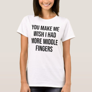 T-SHIRT VOUS M'INCITEZ À ME SOUHAITER AVEZ EU DES DOIGTS