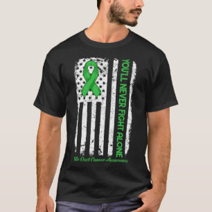 T-shirt Vous ne combattrez jamais seul Green Bile Duct Can