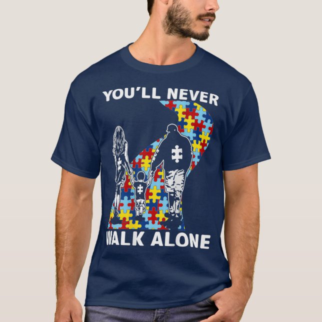T-shirt Vous ne Marcherez jamais seul Sensibilisation sur  (Devant)
