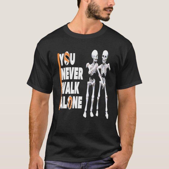 T-shirt Vous Ne Marchez Jamais Seul Aimez Halloween (Devant)