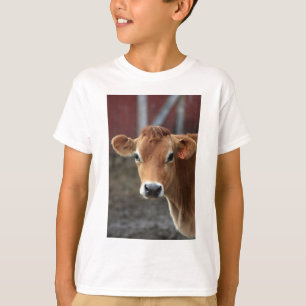 T-shirt Vous ne me pensez pas suis jolie vache du Jersey