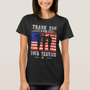 T-shirt Vous Pour Vos Services Patriotique - Anciens Comba