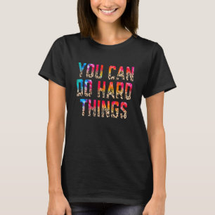 T-shirt Vous Pouvez Faire Des Choses Dures Leopard Motivat