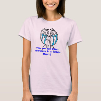 T-shirt Vous pouvez rollerskate dans un troupeau de buffle