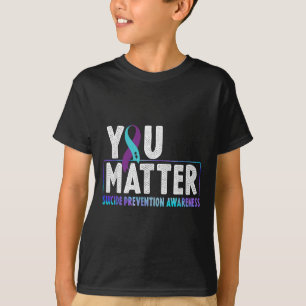 T-shirt Vous - Ruban de sensibilisation au violet sarcelle