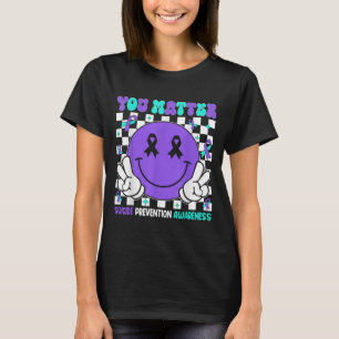 T-shirt Vous Ruban Violet Sarcelle de Sensibilisation à la