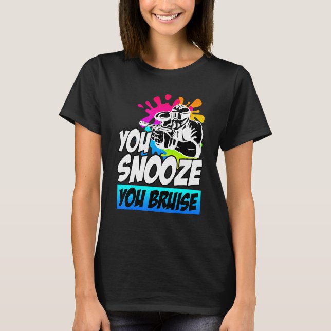 T-shirt Vous Snooze Vous Bruit Paintball (Devant)