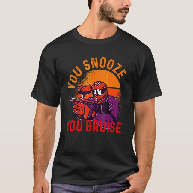 T-shirt Vous Snooze Vous Bruit Paintball Hommes Femmes Enf (Devant)
