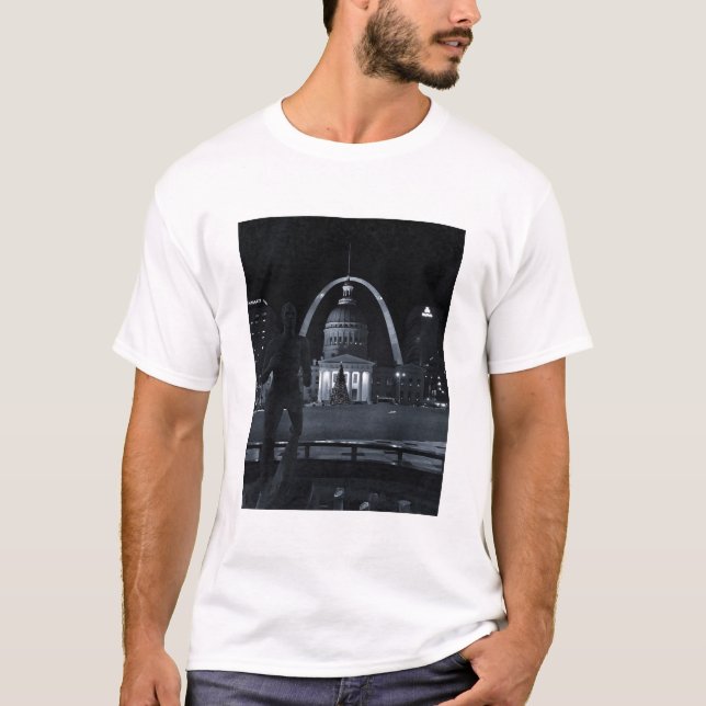 T-shirt Voûte de passage de St Louis la nuit (Devant)