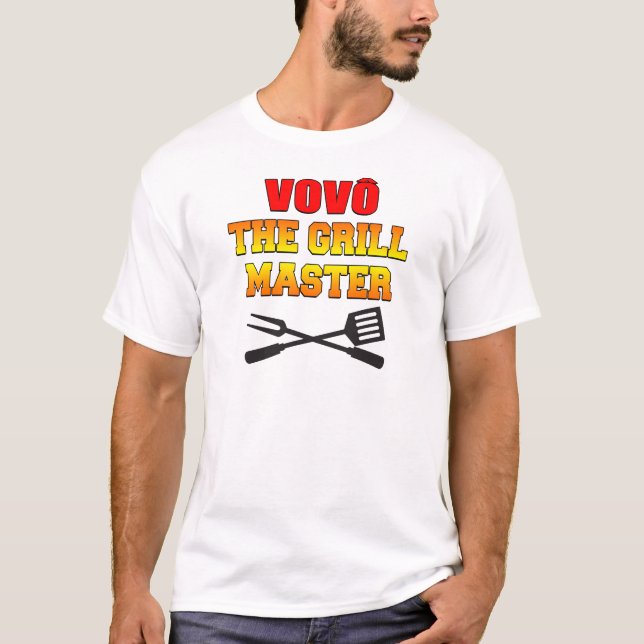 T-shirt Vovo Le Grill Master Grand-père Portugais (Devant)