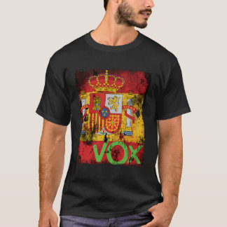 T-shirt Vox Espagne La Espana Viva Elections Bandera Drape