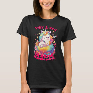 T-shirt Voy a Ser la Mejor Hermana Maire Anuncio del Bebé,