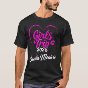 T-shirt Voyage à Santa Monica 2025 Week-end de vacances Bi