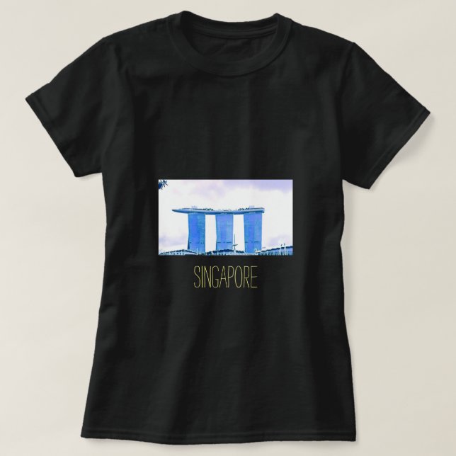 T-shirt Voyage à Singapour de Marina Bay Sands (Design devant)