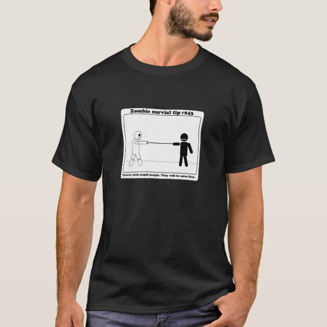 T-shirt Voyage avec les personnes stupides (Devant)