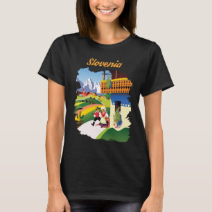 T-shirt Voyage dans les Alpes slovènes Traditionnel Folklo