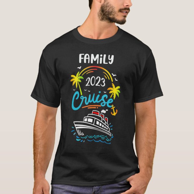 T-shirt Voyage de croisière en famille 2023 Correspondant  (Devant)