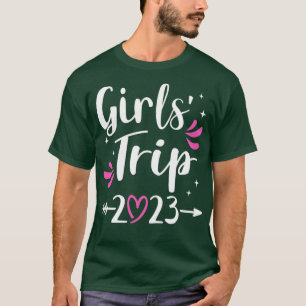 T-shirt Voyage de filles 2023 week-end avec coeur