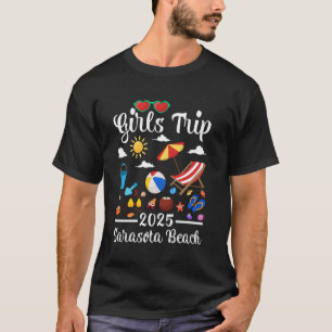 T-shirt Voyage de filles 2025 Vacances d'été Floride Saras