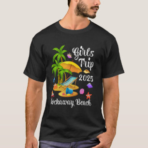 T-shirt Voyage de filles 2025 vacances d'été Rockaway Beac