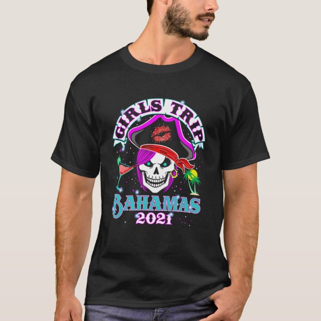 T-shirt Voyage de filles Bahamas 2021 Bachelorette Party V (Devant)