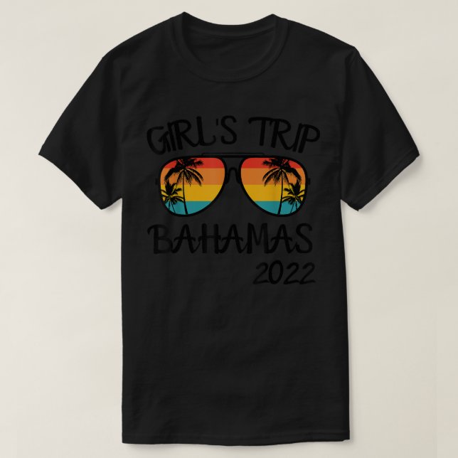 T-shirt Voyage de filles Bahamas 2022 Lunettes de soleil v (Design devant)