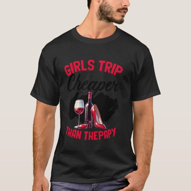 T-shirt Voyage de filles drôle Enterrement de vie de jeune (Devant)