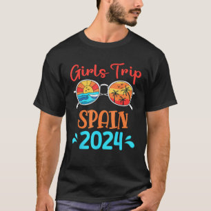 T-shirt Voyage de filles Espagne 2024 Summer Vacation Plag
