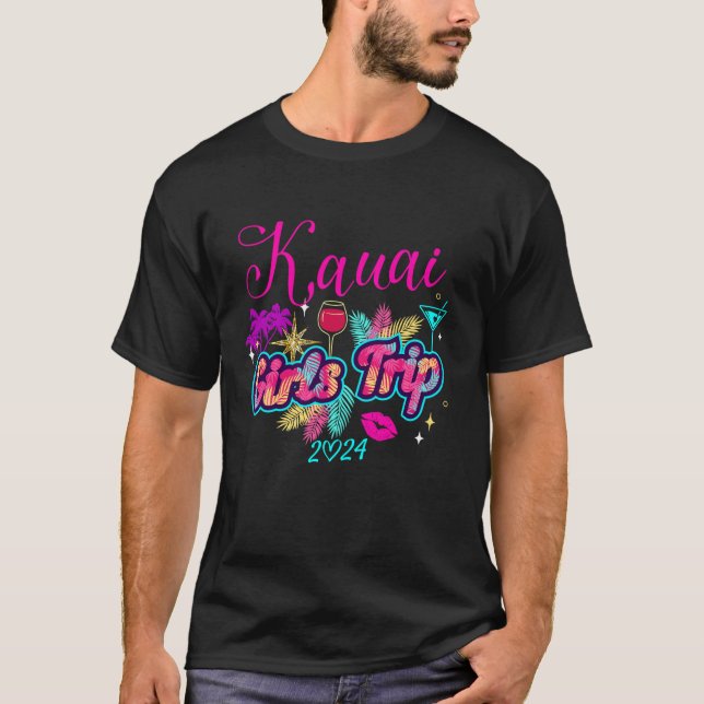 T-shirt Voyage de filles Hawaii 2024 Kauai Femmes vacances (Devant)