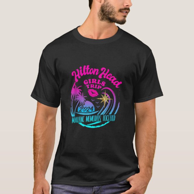 T-shirt Voyage de filles Hilton Head 2024 Week-end pour fe (Devant)
