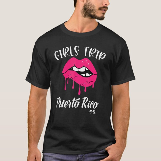 T-shirt Voyage de filles Porto Rico 2022 Escadron de vacan (Devant)