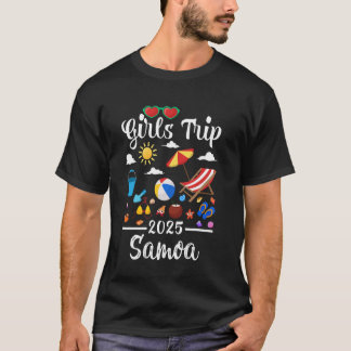 T-shirt Voyage de filles vacances d'été 2025 plage Samoa
