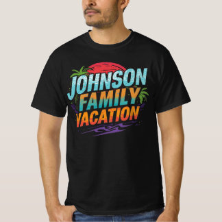 T-shirt Voyage de la famille Johnson sur mesure Destinatio